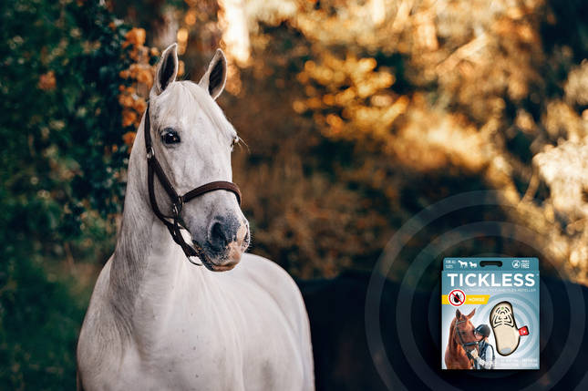 Ультразвуковий відлякувач кліщів і бліх для коней Tickless Бежевий BIC, фото 3