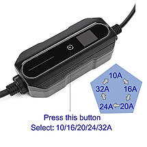 Зарядка для електромобіля ANDAIIC 32A 7.4KW Type 2 Mode 2 з РК-екраном кабель 5 м зарядне для Тесла BIC, фото 4