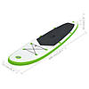 Надувна дошка SUP з повним комплектом та трьома плавцями 300 х 72 х 10 см Зелено-білий BIC, фото 9
