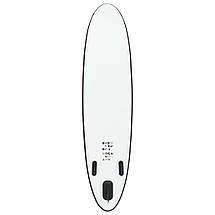 Надувна дошка SUP з повним комплектом та трьома плавцями 300 х 72 х 10 см Чорно-білий BIC, фото 4