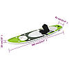 Надувна дошка SUP з сидінням та додатковими аксесуарами для веслування 360 х 81 х 10 см Зелений BIC, фото 10