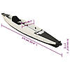 Одномісний надувний каяк з поліестеру та повним комплектом 375x72x31 см Чорний BIC, фото 9