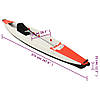 Одномісний надувний каяк з поліестеру та повним комплектом 375x72x31 см Червоний BIC, фото 10