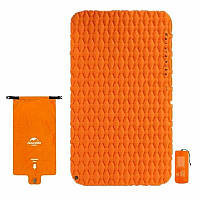 Коврик надувной двухместный с надувным мешком FC-11 NH19Z055-P Naturehike 6927595735435, 65 мм, оранжевый,