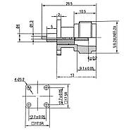 Розетка приладова фланцева N type Female, роз'єм гніздо монтажне квадратне на панель 17.5*17.5 мм під гвинти, фото 5