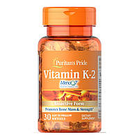 Витамины и минералы Puritan's Pride Vitamin K-2 (MenaQ7) 100 mcg, 30 капсул