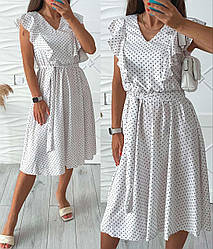 Сукня жіноча літня з поясом, різні принти, тканина софт Україна. Розміри 42-44, 46-48