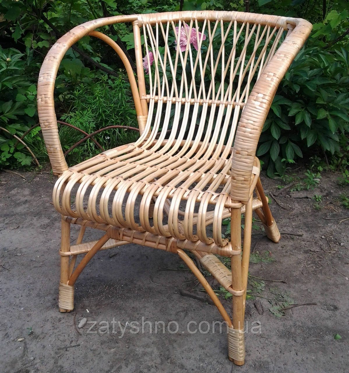 Плетене крісло з натуральної лози під замовлення