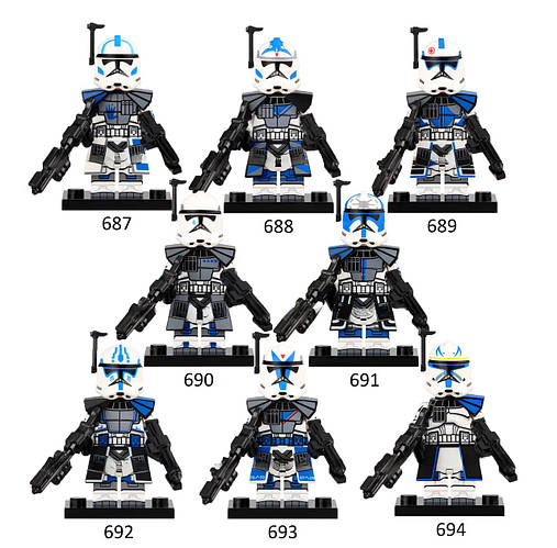 Фигурки Star Wars звездные войны Солдат 501-го легиона Echo Fives Kix ...