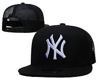 Кепка снепбек New York Yankees snapback блайзер летний черный с белым