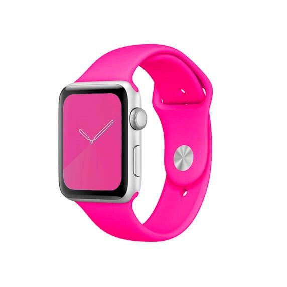 Силіконовий ремінець для Apple Watch 38/40/41 мм Shiny Pink, фото 1