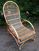 Шезлонг із лози плетений великий