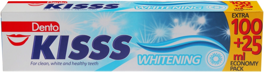 Зубна відбілююча паста Astera Dento Kisss Whitening 125 мл