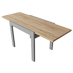 Стіл обідній розкладний "Корс" 178х69х75 см. Дуб сонома, Сірі ніжки