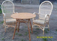 Мебель из лозы 2 кресла и 1 стол