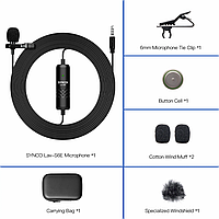 Микрофон петличный петличка для камер и телефонов SYNCO Lav-S6E SBB
