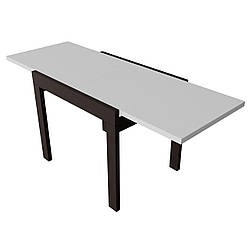 Стіл обідній розкладний "Корс" 178х69х75 см. Білий, Венге ніжки