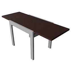 Стіл обідній розкладний "Корс" 178х69х75 см. Венге, Сірі ніжки