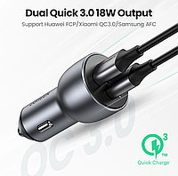 USB зарядка от прикуривателя Ugreen Quick charge 3.0 36W SBB