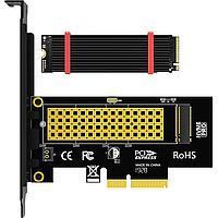 Переходник Адаптер PCI-E на M.2 NVMe SSD JEYI SK4 PCIе 4.0/3.0 X4 X8 X16 для установки накопителей SBB SBB