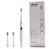 Електрична зубна щітка SEAGO SG 551 Rechargeable Sonic White SAA SBB