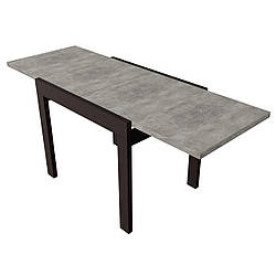 Стіл обідній розкладний "Корс" 178х69х75 см. Бетон, Венге ніжки