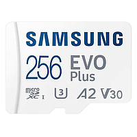 Карта памяти Samsung EVO Plus 256GB microSD + SD адаптер SBB