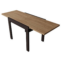 Стіл обідній розкладний "Корс" 178х69х75 см. Дуб крафт золотий, Венге ніжки