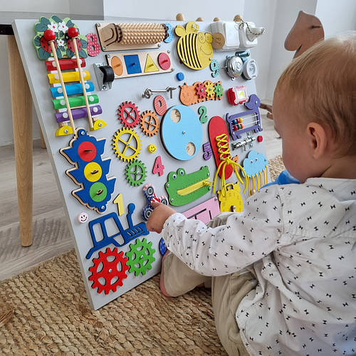 Бізіборд Розвивальна дошка 50х60 унісекс Розвивальну дошку для дітей ...