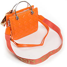 PODIUM Сумка Жіноча Класична віск-шкіра FASHION 04-02 692 orange, фото 3