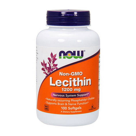 NOW Lecithin 1200 mg (100 softgels), фото 1