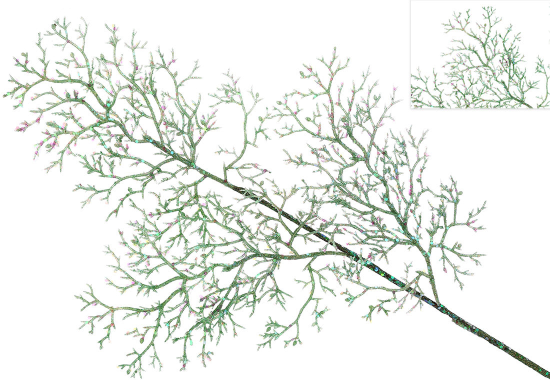 Декоративна гілка Корал 71см, колір - морський зелений - 12 шт УПАКОВКА ТОВАР ВІД ВИРОБНИКА
