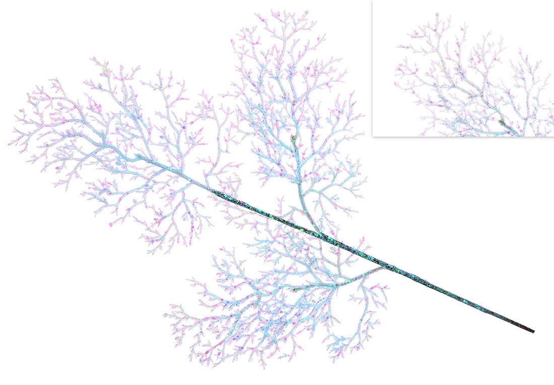 Декоративна гілка Корал 71см, колір - морський блакитний - 12 шт УПАКОВКА ТОВАР ВІД ВИРОБНИКА