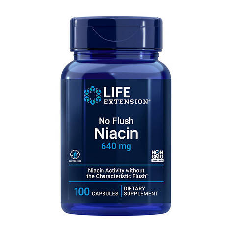 No-Flush Niacin 640 mg (100 caps), фото 1