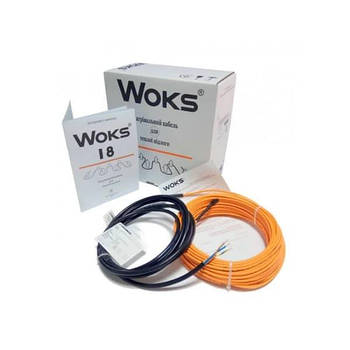 Двожильний нагрівальний кабель для теплої підлоги під плитку WOKS-18-2430 Вт, 136 м