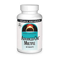 Мультивитамины и Минералы, без железа, Advanced One Multiple No Iron, Source Naturals, 30 таблеток