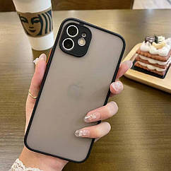 Matte TPU Plastic Case — Xiaomi Redmi Note 11 — Black