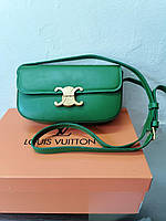 Женская сумка через плечо зеленая Celine mini green келин яркая