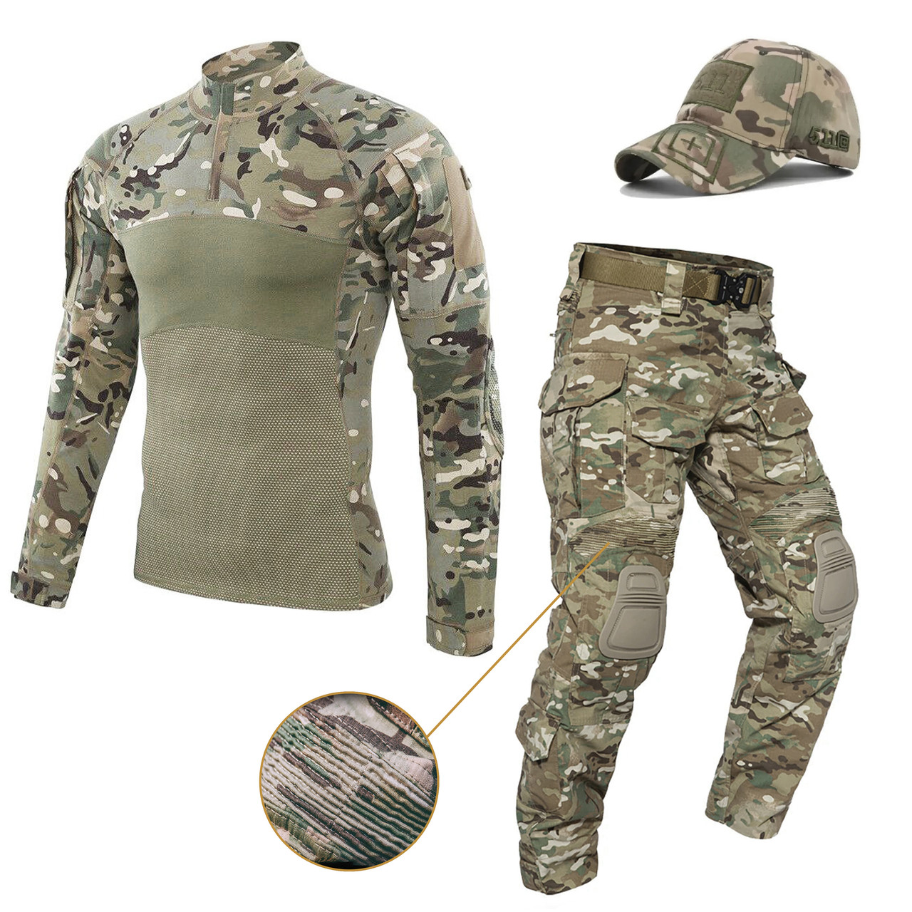 Тактичний костюм HAN WILD Multicam, розмір M (сорочка G4 та штани G3 з наколінниками)