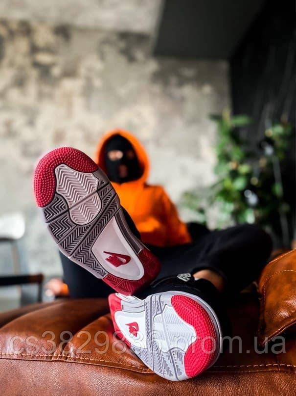 Nike Air Jordan Retro 4 Grey Black Red