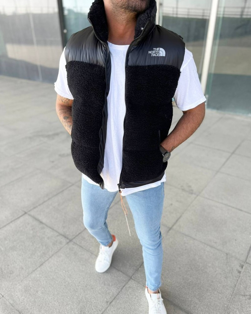 Купить Жилетка TNF плюш чорна, цена 1540 ₴ — Prom.ua (ID#1882532385)