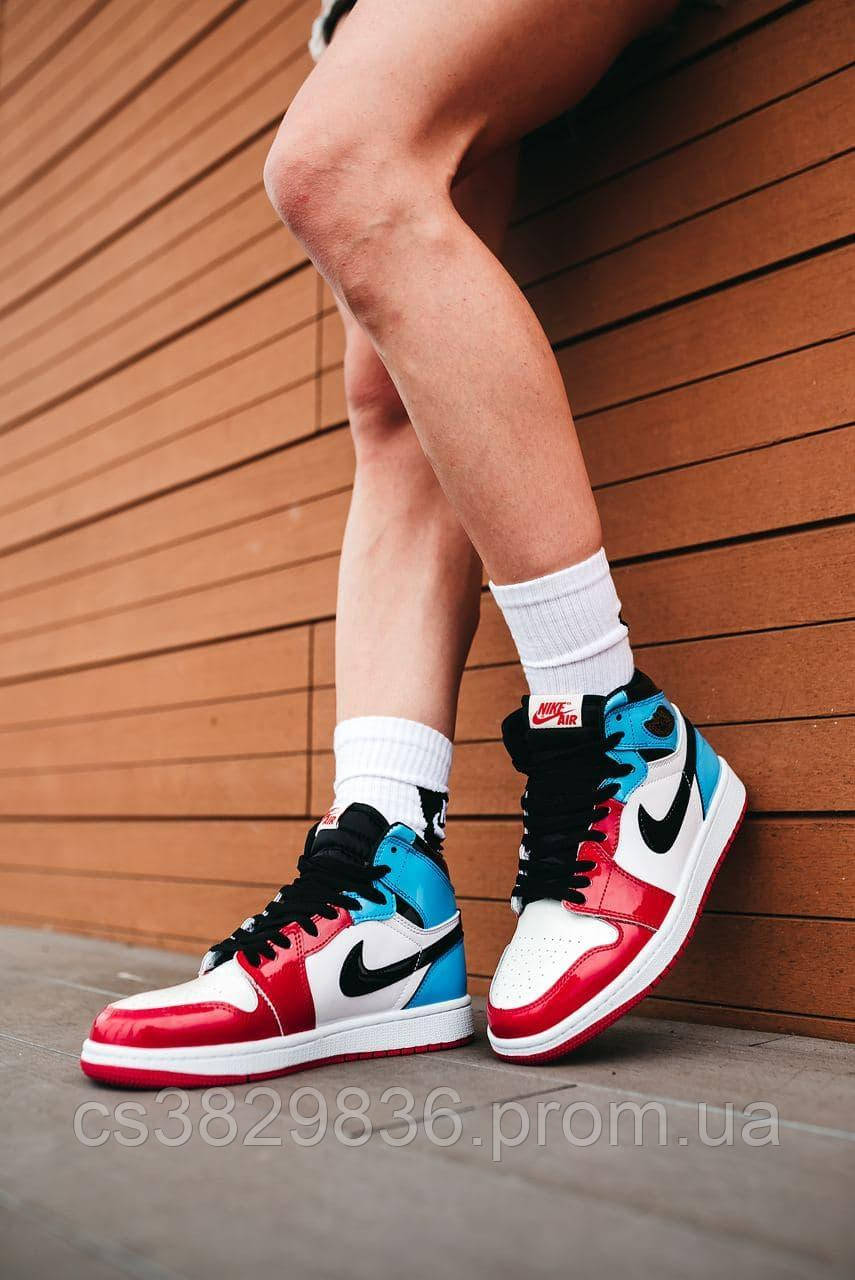 Jordan aj 1 mid red cheap and blue