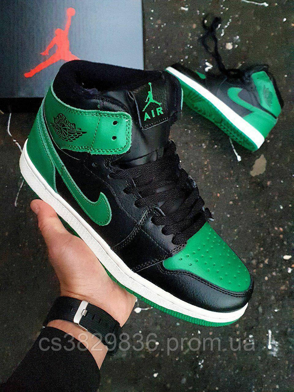 Nike air jordan green hot sale black