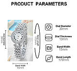 Подарунковий набір для жінок 6 в 1: розкішний годинник "Montre Femme", браслет, сережки, кільце, кулон із ланцюжком, фото 8