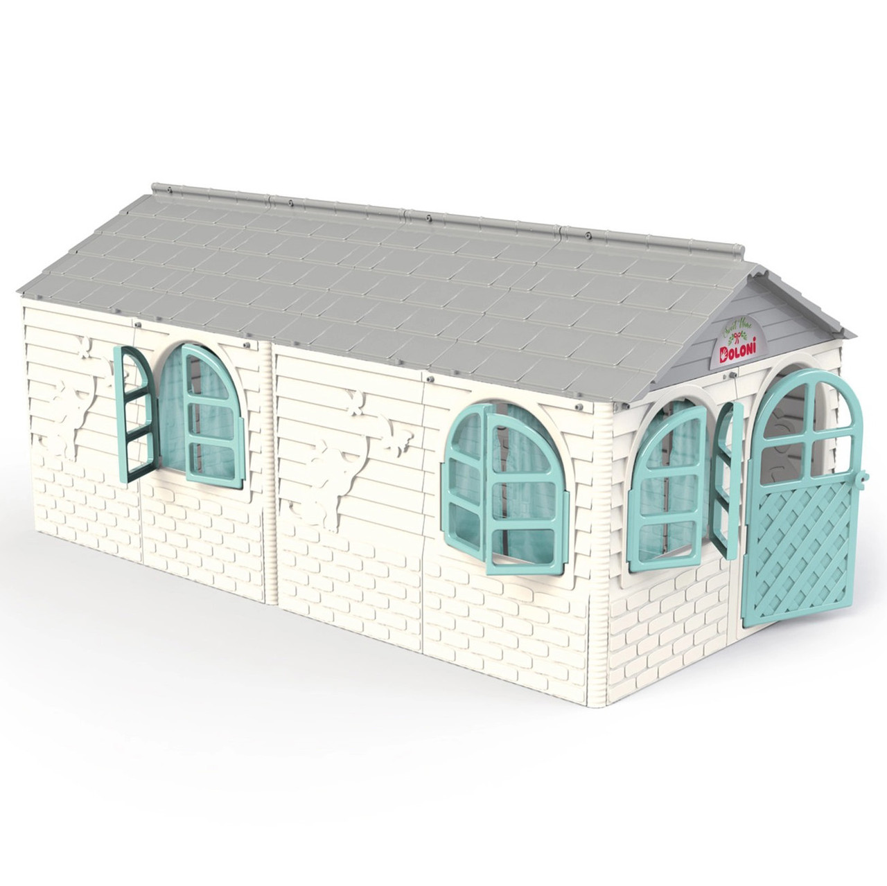 Дитячий ігровий пластиковий будиночок зі шторками DOLONI великий (02550/25) для дітей Б2743