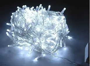 Новогодняя светодиодная гирлянда 100 диодов белая