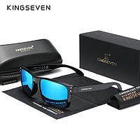 Мужские поляризационные солнцезащитные очки KINGSEVEN N758 Black Mirror Blue