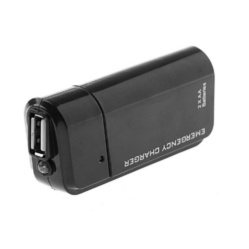 Power Bank, зовнішній акумулятор від 2 АА батарей, USB +ліхтарик