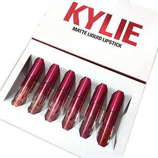 Набір рідких матових помад 6 в 1 Kylie 8626 Valentine Edition