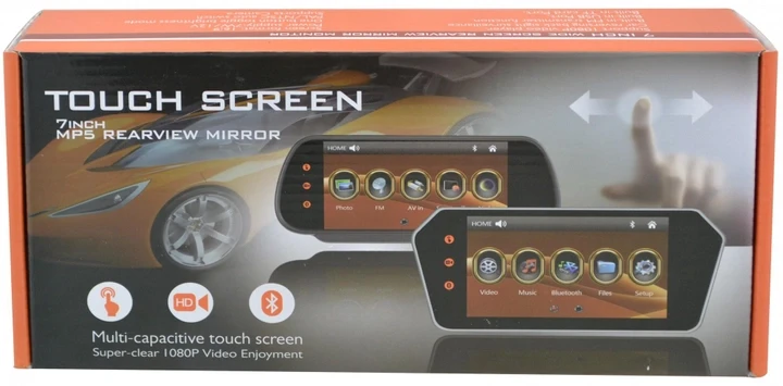 Сенсорный монитор для камеры заднего вида на зеркало 7" BT/USB/TF/MP5 - фото 9 - id-p1558481698